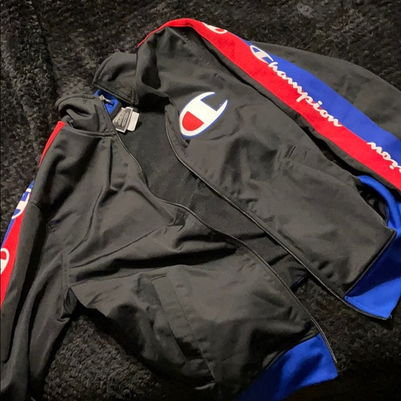 Medium Black Champion Zip Up Jacket - Picture 1 of 4